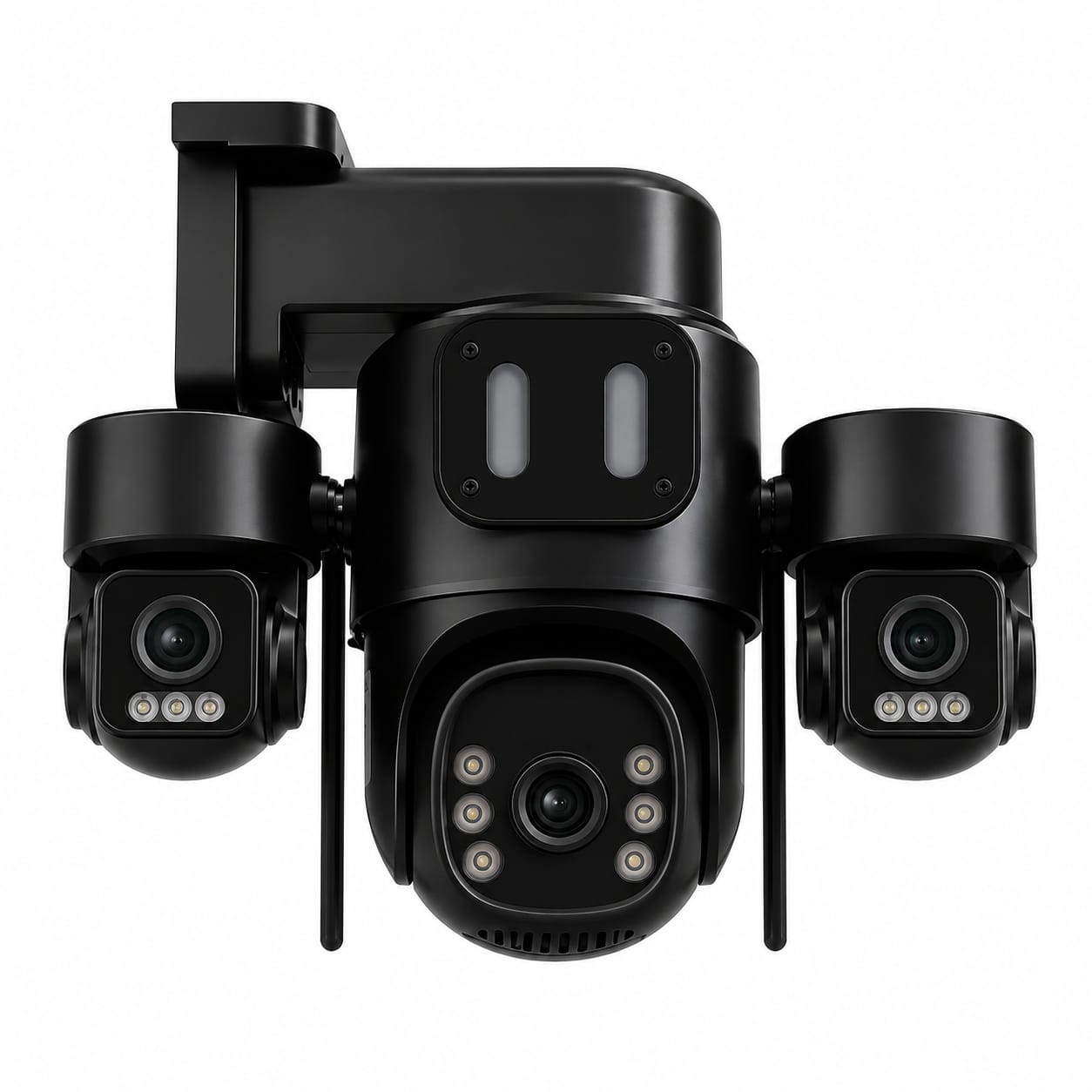 Three lens three views 4G solar camera