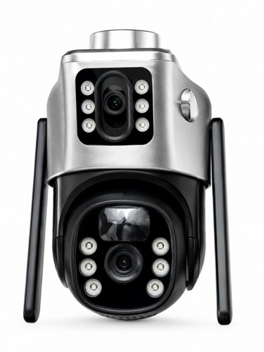 Dual lens 4G solar PTZ camera